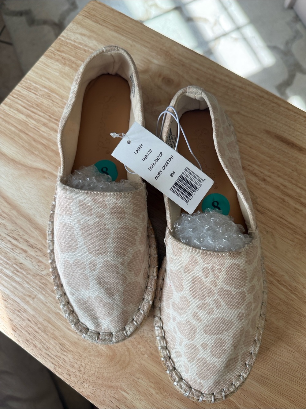 Splendid Beige Leopard-Print Espadrille Platform Slip-On - Picture 3 of 4
